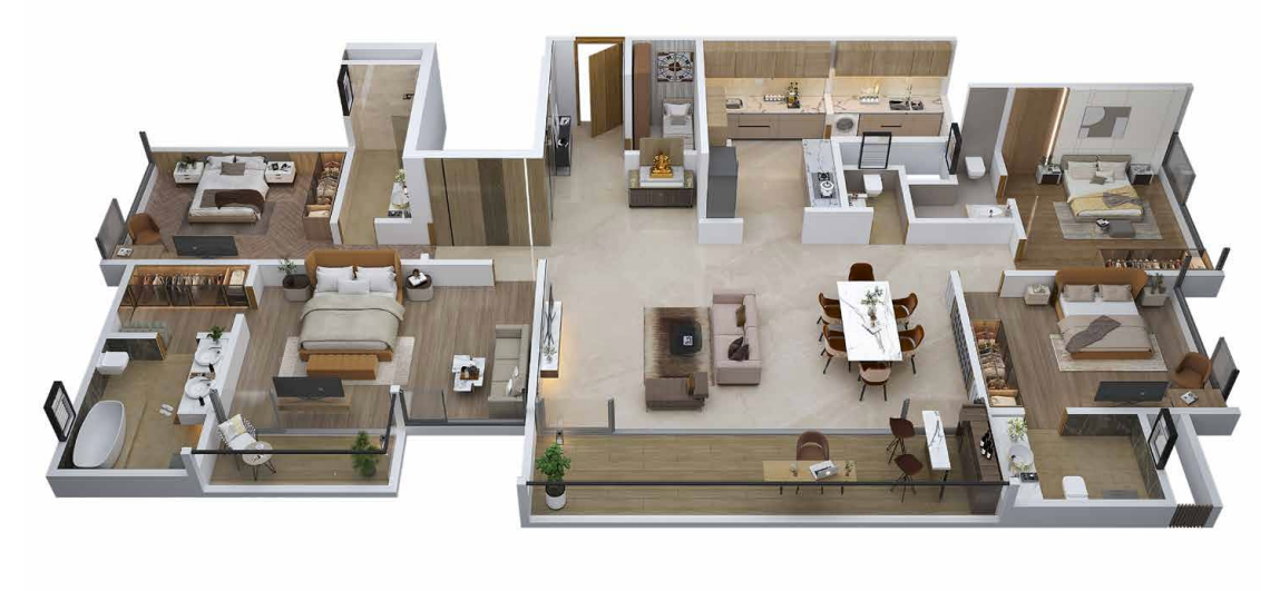 4.5 BHK floor plan